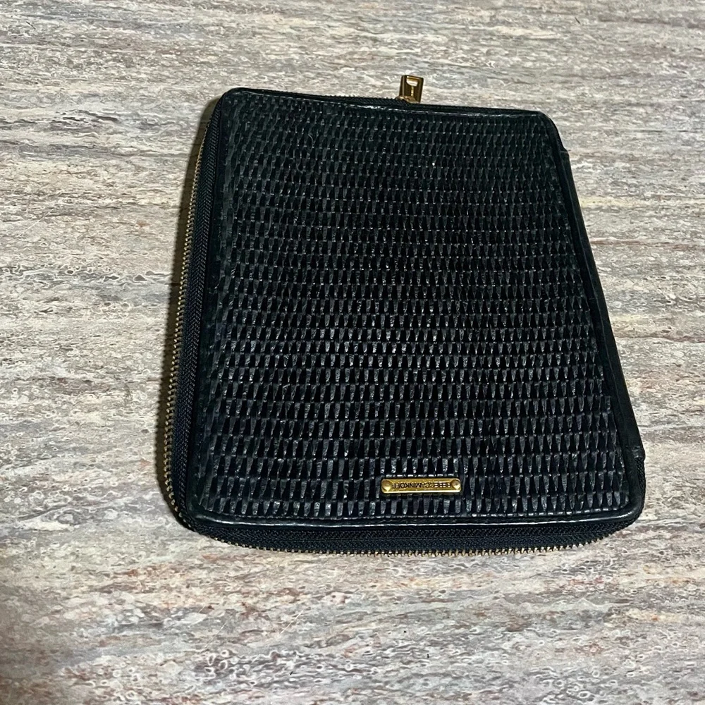 Rebecca Minkoff Black Textured zippered iPad case